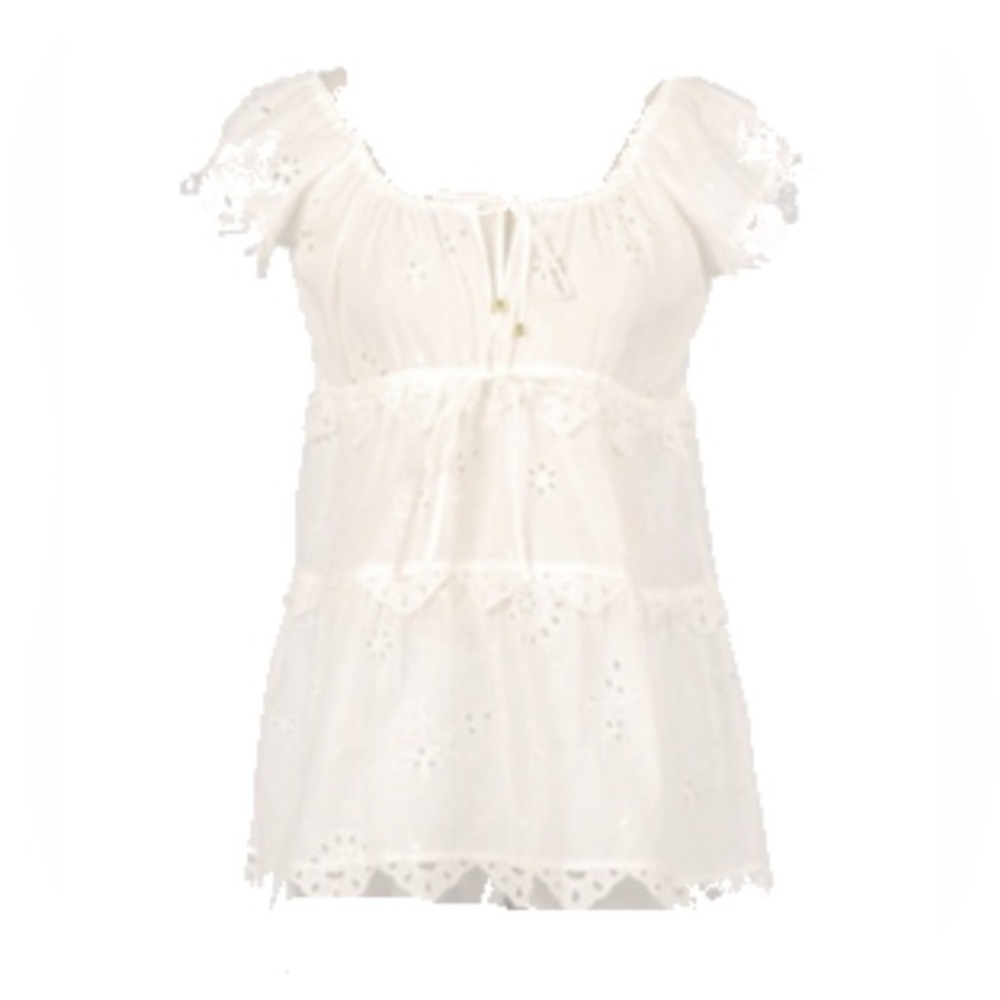 Alice by Temperley lace layered gathered blouse top NWOT Size 8